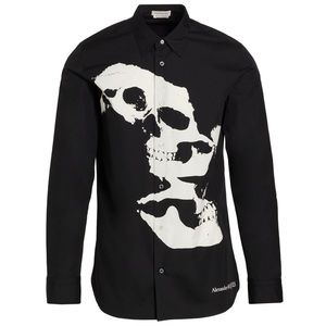Alexander McQueen Skull Graphic Button-Up Shirt